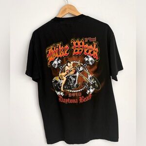 Daytona Beach Biker T Shirt – Pinup Graphic – Size M